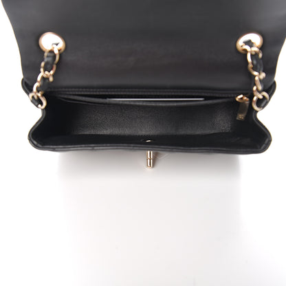 Chanel Lambskin Quilted Mini Rectangular Flap Black 4 of 12