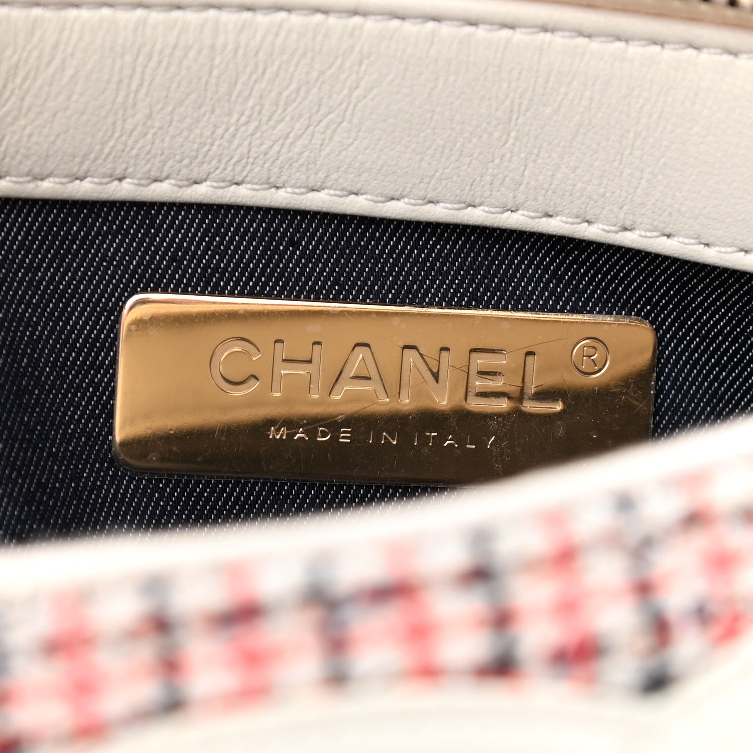 Chanel Tweed CC Mania Waist Belt Bag Black Red White 7 of 14