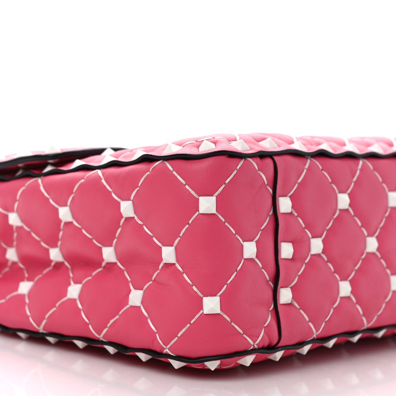 Valentino Garavani Lambskin Medium Free Rockstud Spike Shoulder Bag Shadow Pink 7 of 8