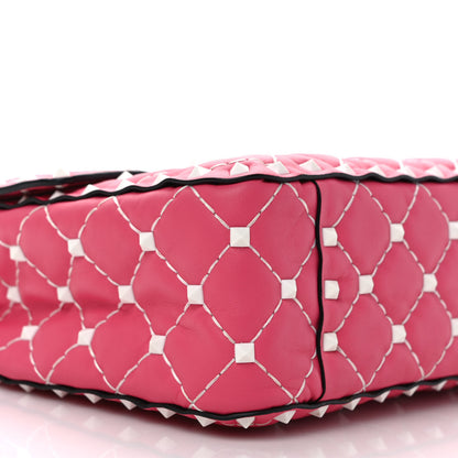 Valentino Garavani Lambskin Medium Free Rockstud Spike Shoulder Bag Shadow Pink 7 of 8
