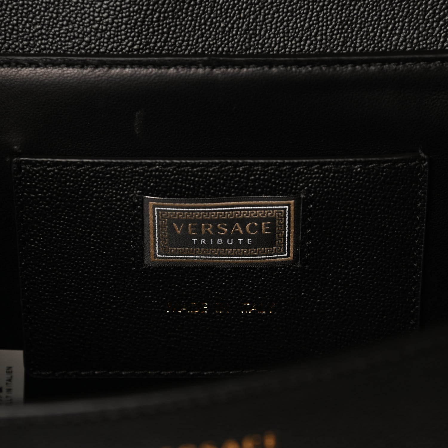 Versace Calfskin Leopard Baroque Print Medium Icon Chain Bag Black Multicolor 6 of 15