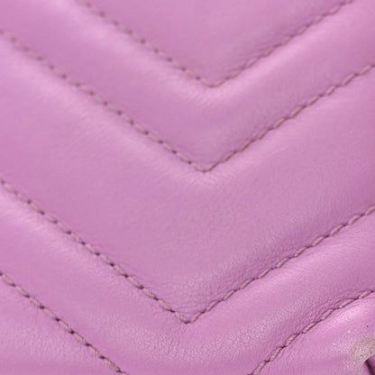 Gucci Calfskin Matelasse Mini GG Marmont Chain Bag Candy Mousse 14 of 14