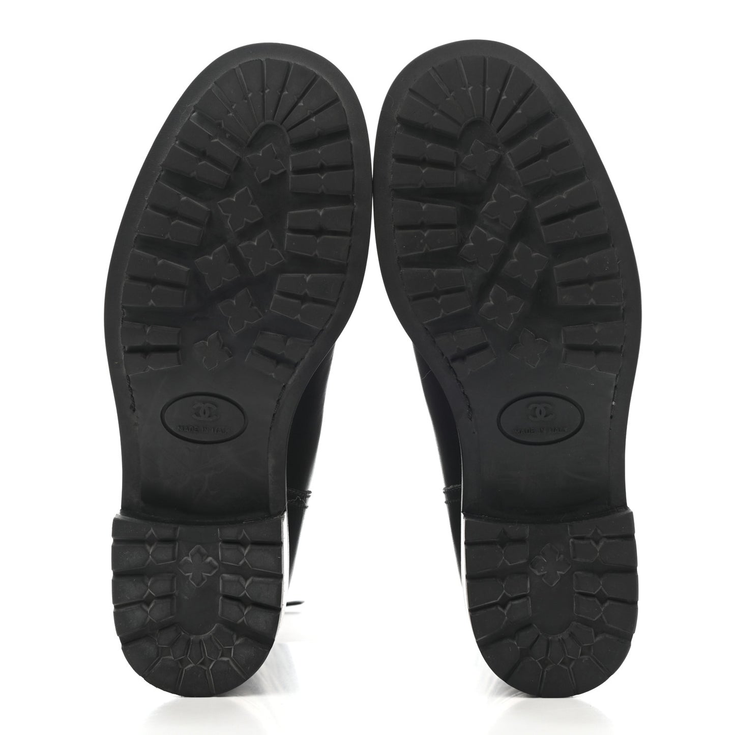 Calfskin Quilted Boots 37 Black