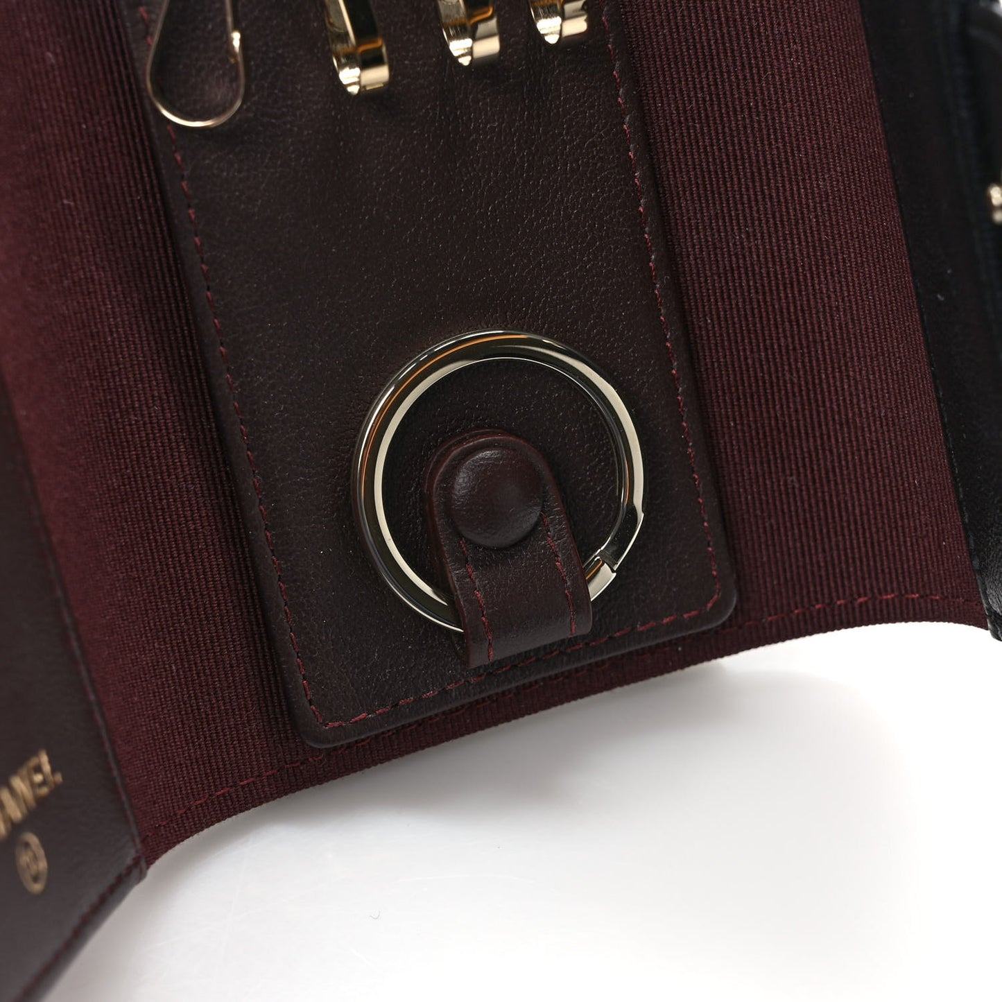 Lambskin Quilted 4 Key Holder Black