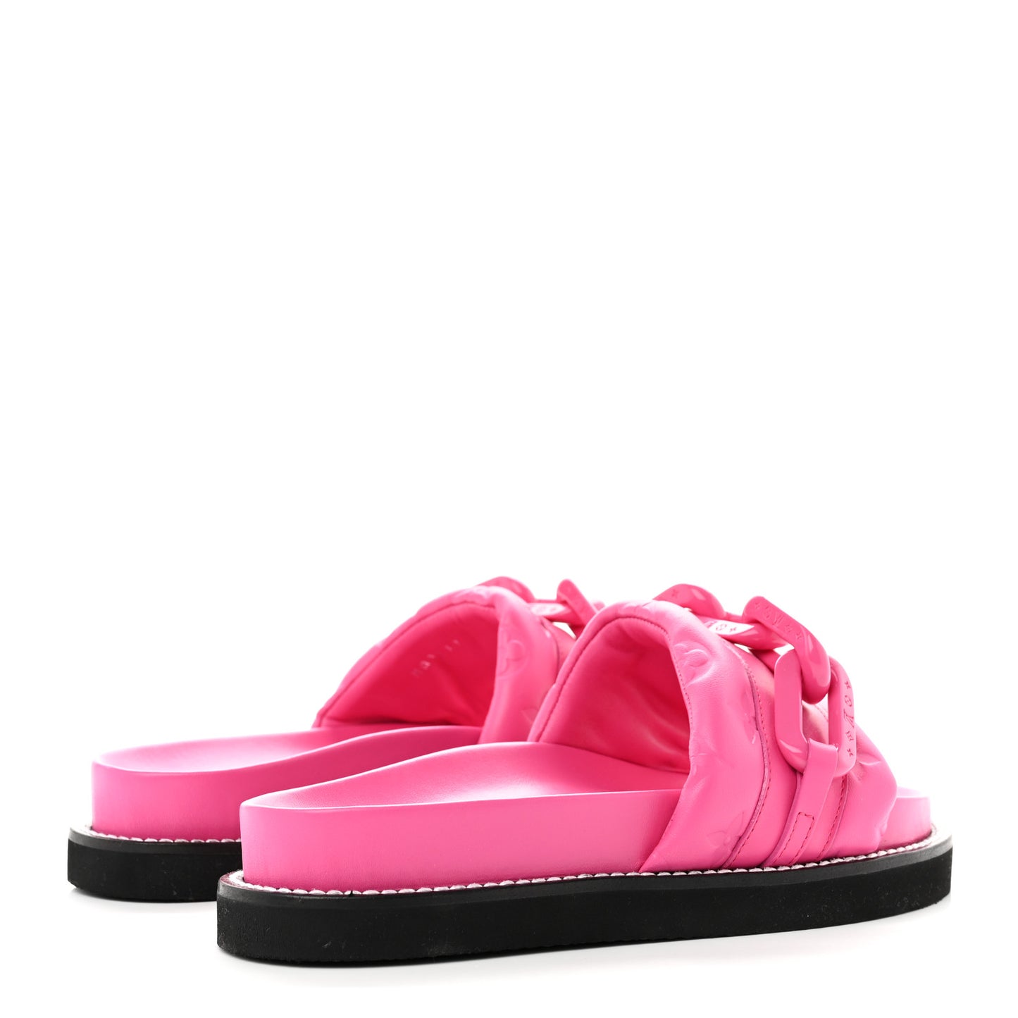Calfskin Embossed Monogram Sunset Flat Comfort Mule 37 Pink