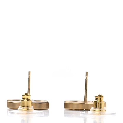 Chanel Crystal CC Earrings Gold 3 of 4