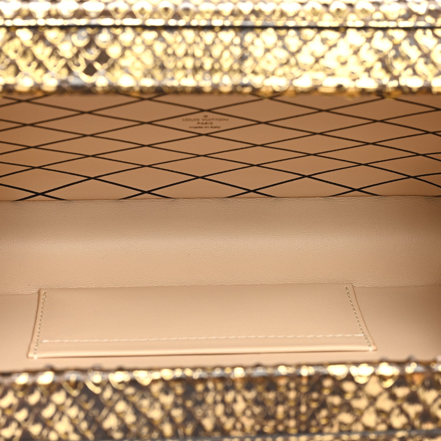 Louis Vuitton Snakeskin Petite Malle Gold 5 of 10