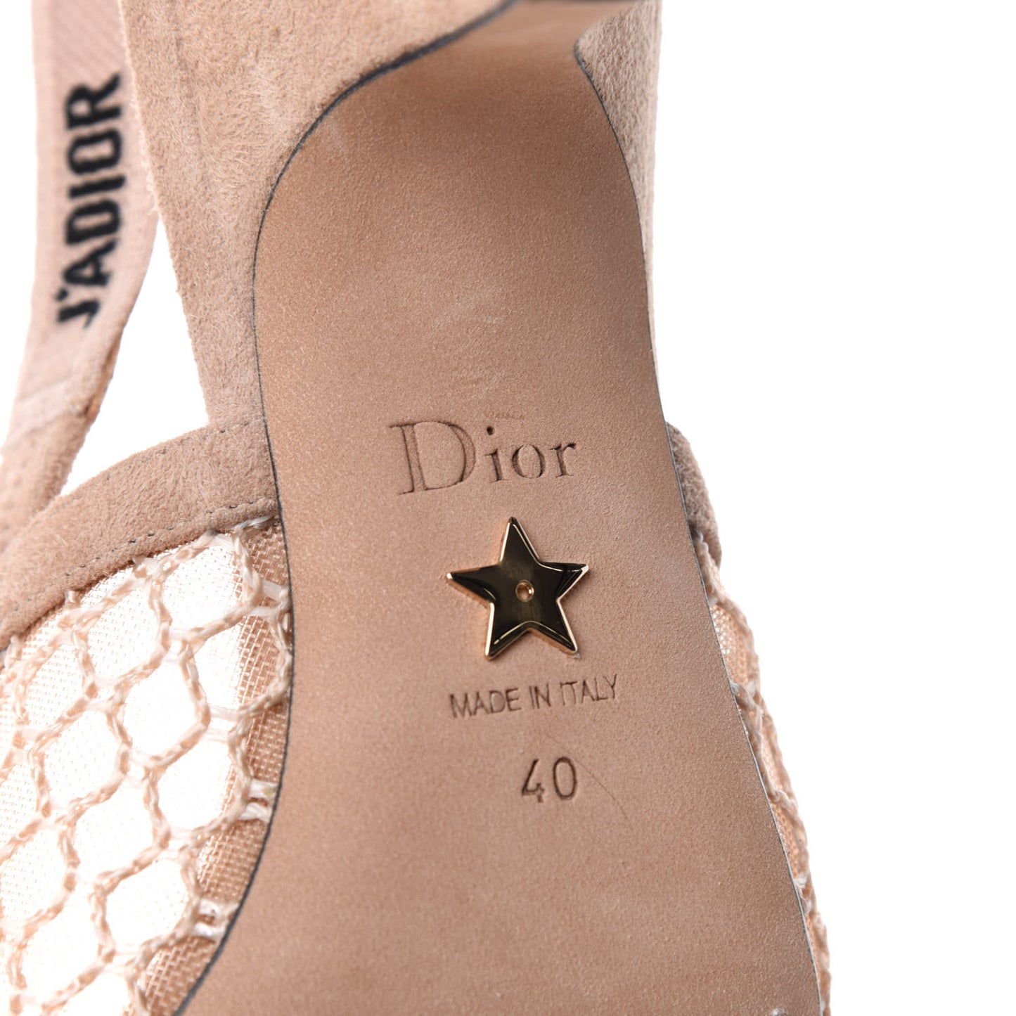 Resille Ribbon J'Adior Slingback 65mm Pumps 40 Nude
