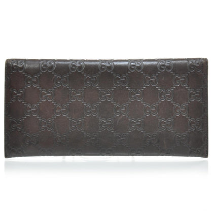 Gucci Guccissima Leather Envelope Clutch Chocolate Brown 1 of 7