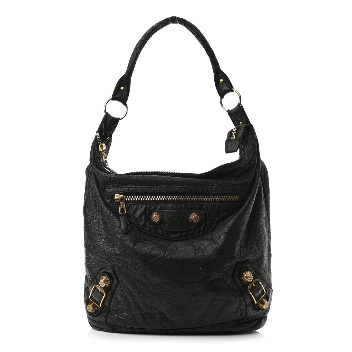 Agneau Giant 21 Gold Hardware Day Hobo Black