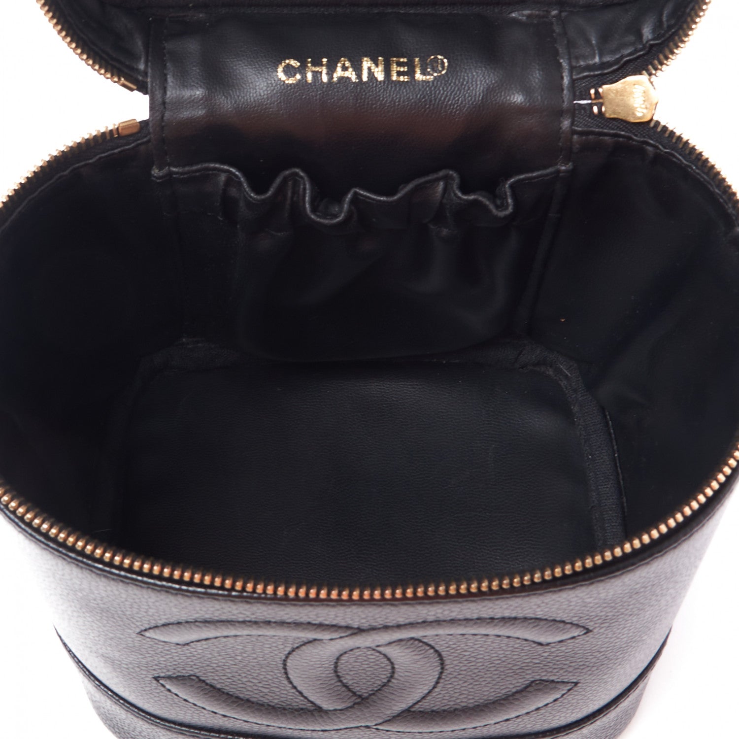 Chanel Caviar Vanity Cosmetic Case Black 6 of 9