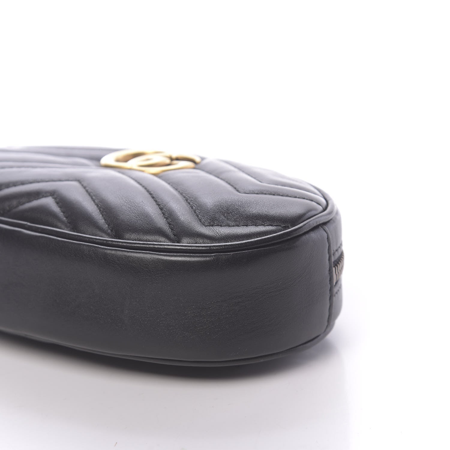 Gucci Calfskin Matelasse GG Marmont Belt Bag 95 38 Black 10 of 12