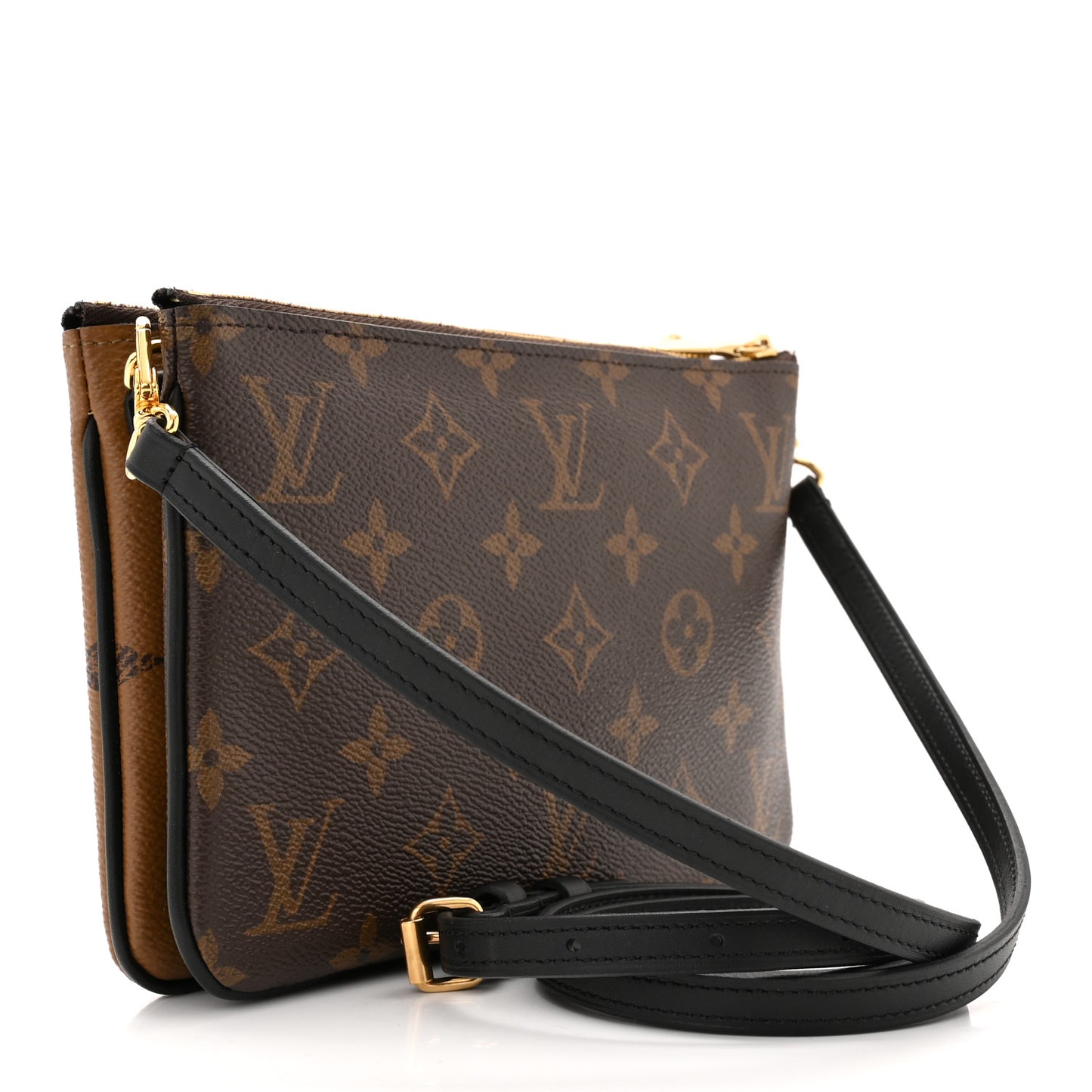 Reverse Monogram Giant Double Zip Pochette