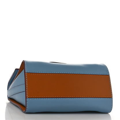 Alexander McQueen Calfskin The Small Story Bag Blue Brown 4 of 9