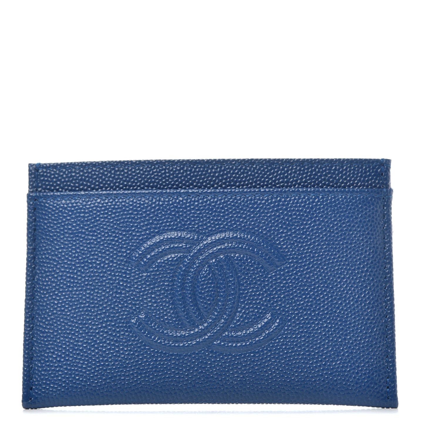 Caviar Timeless CC Card Holder Bleu Fonce