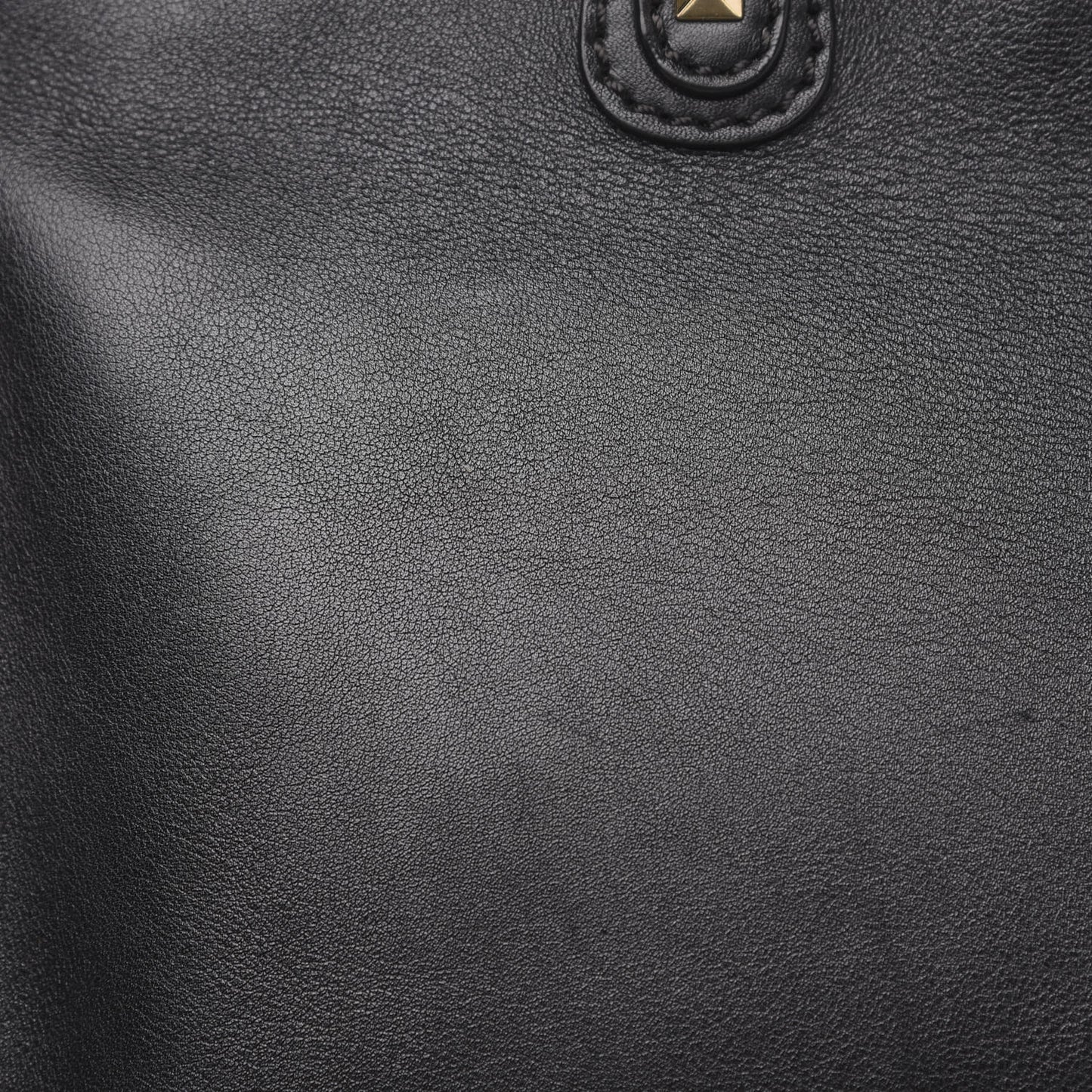 Vitello Rockstud Dome Shopper Black