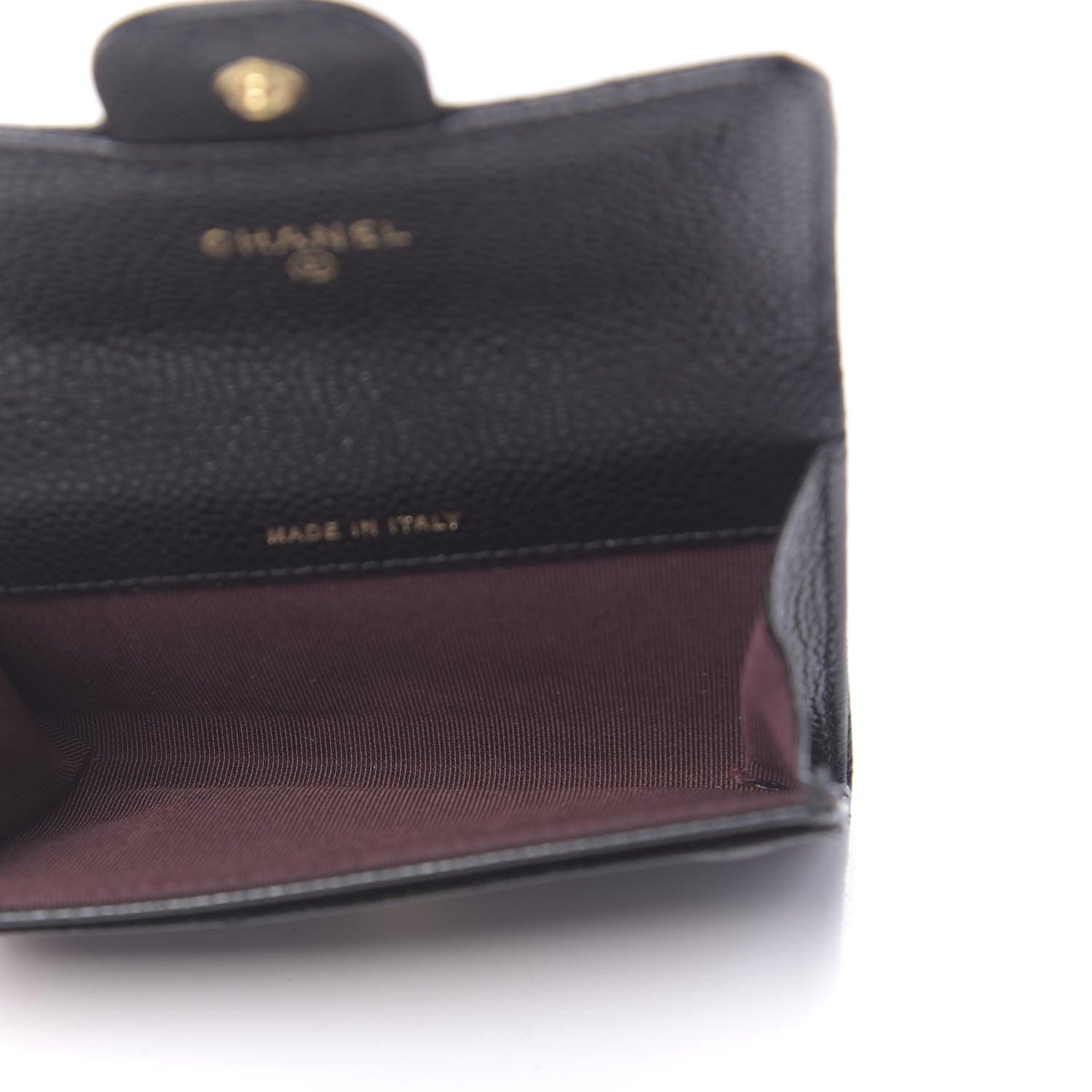 Chanel Caviar Quilted Flap Card Holder Wallet Black 5 of 9