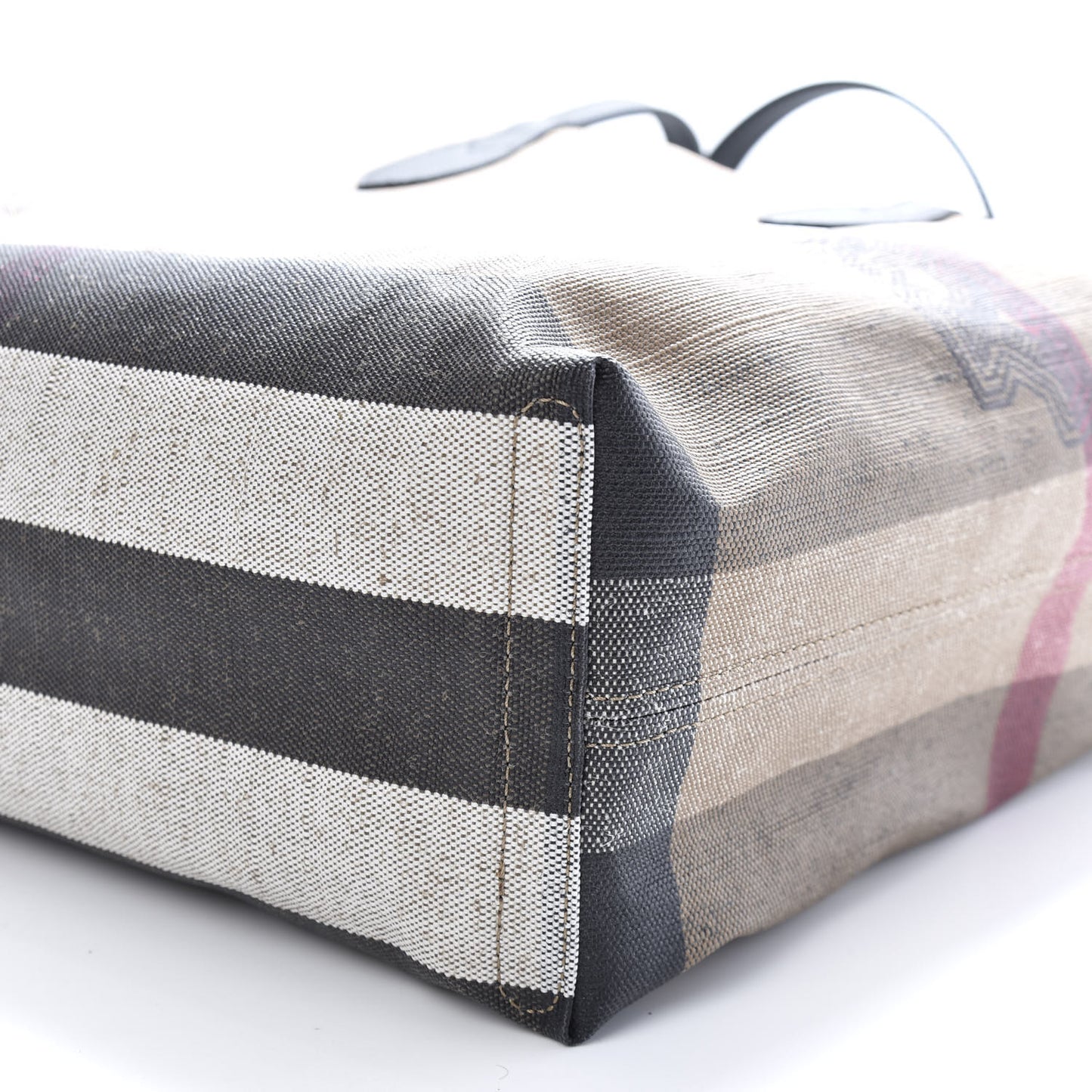 Coated Canvas Mega Check Medium Doodle Tote Black