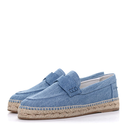 Hermes Denim Canvas Womens Trip Espadrilles 36 Bleu Clair 3 of 9