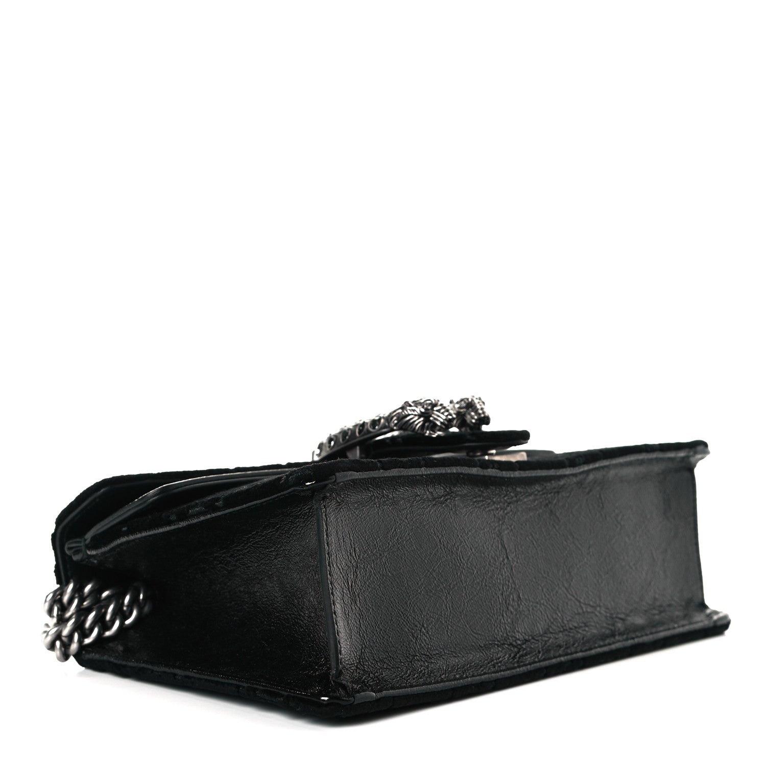 Gucci Velvet Skipper Crystal GG Monogram Small Dionysus Shoulder Bag Black Black Diamond 4 of 8