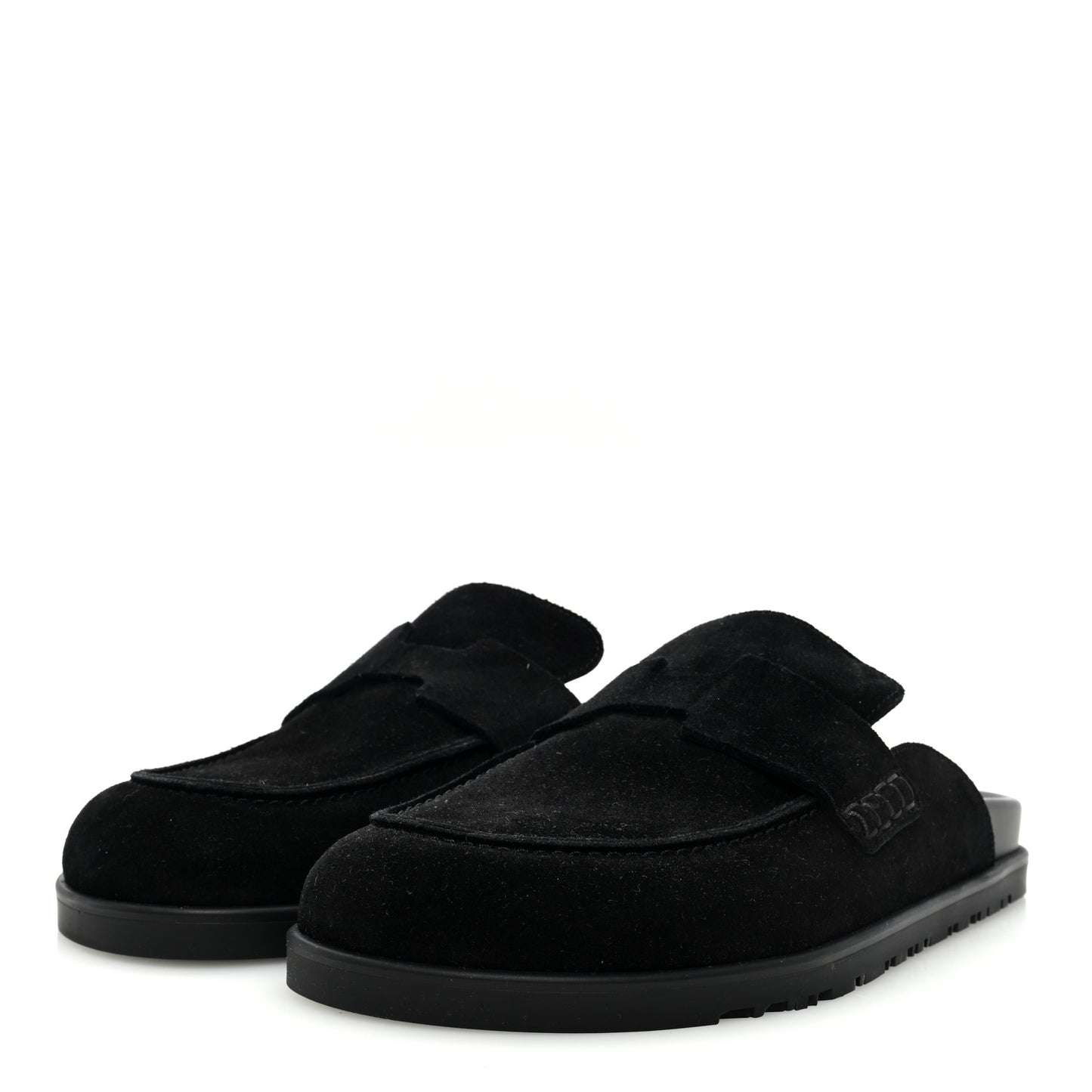 Suede Calfskin Go Mules 39.5 Black