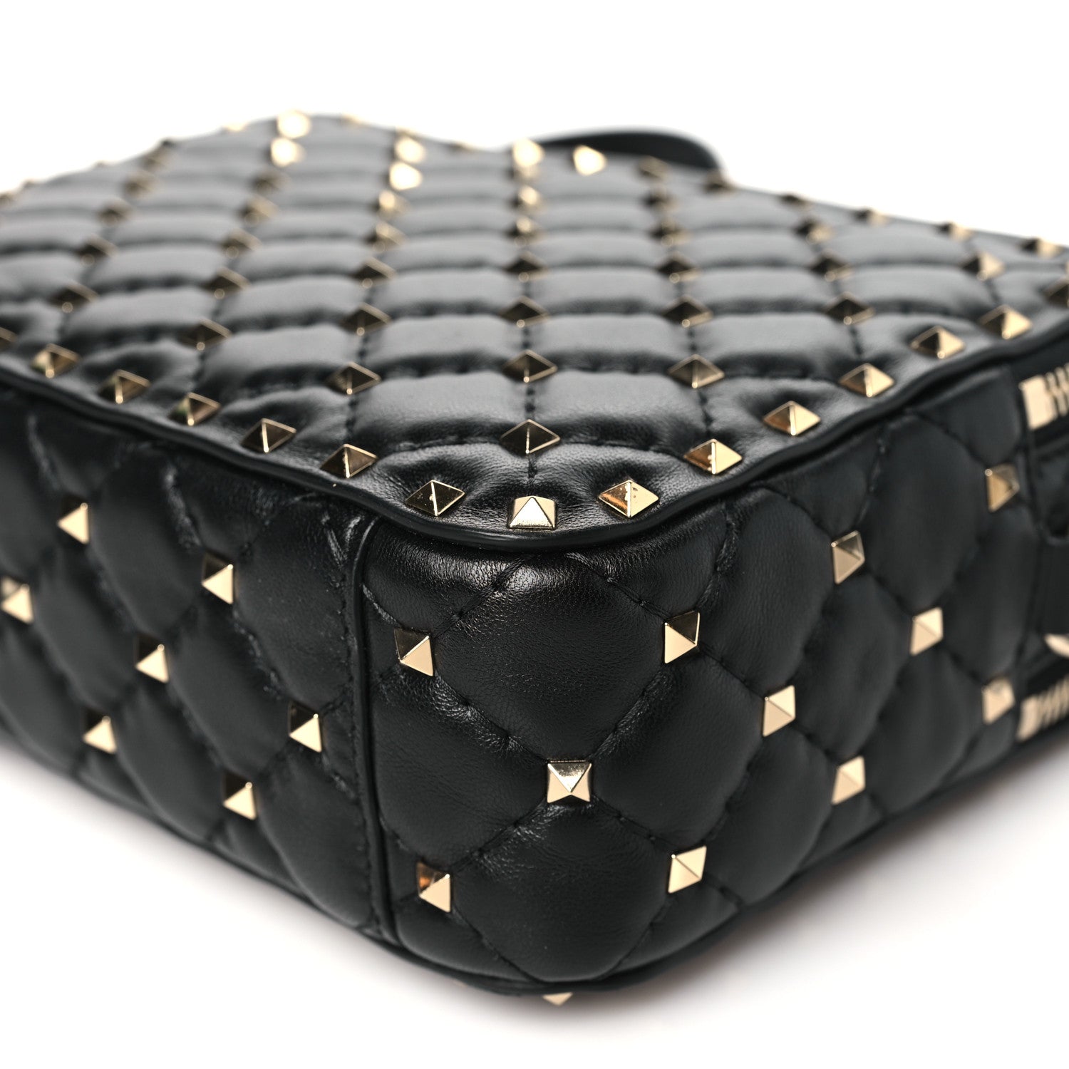 Valentino Garavani Nappa Rockstud Spike Shoulder Bag Black 10 of 11