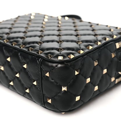 Valentino Garavani Nappa Rockstud Spike Shoulder Bag Black 10 of 11