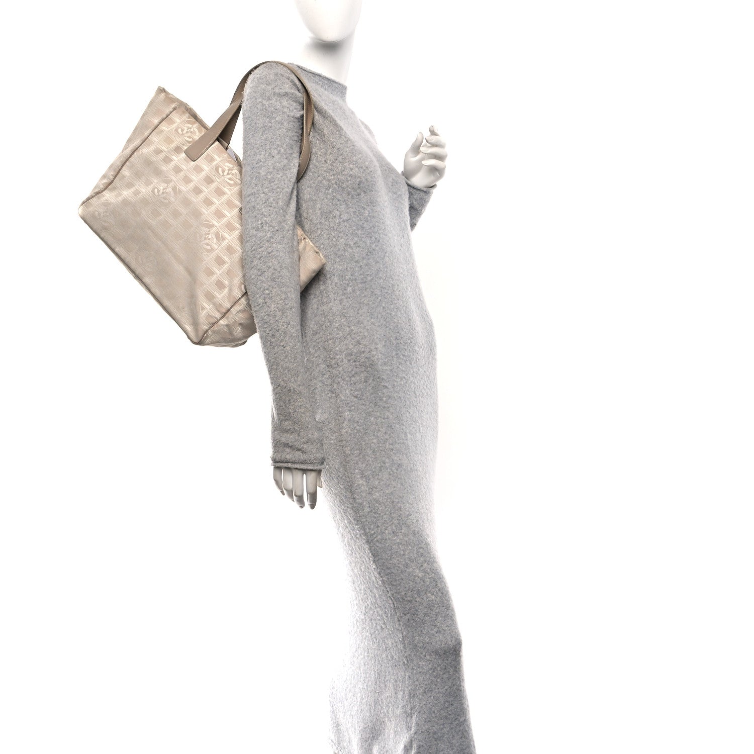 Chanel Nylon Medium Travel Tote Beige 2 of 11