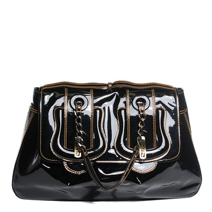 Fendi Patent Large B Bag Black 1 of 10