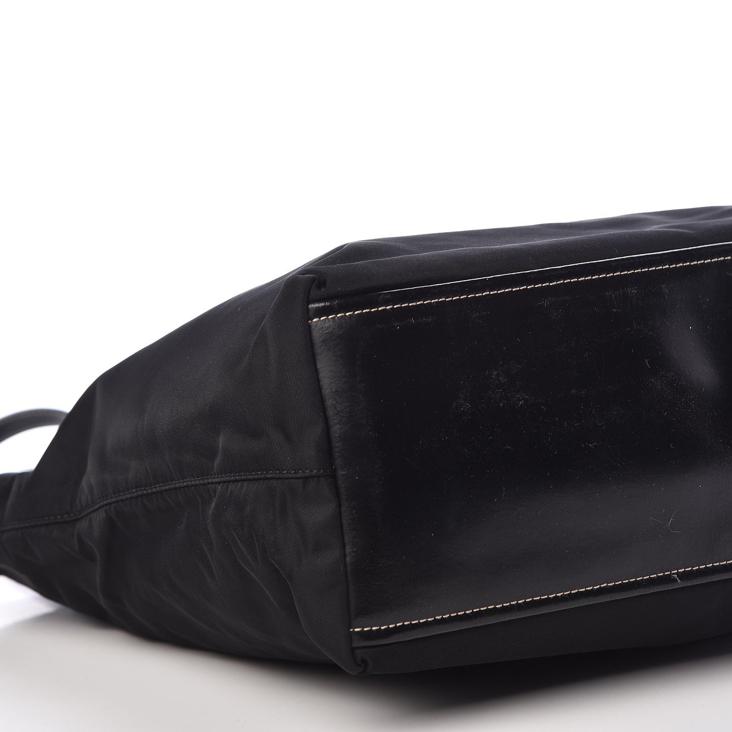 Tessuto Nylon Soft Calf Tote Nero Black