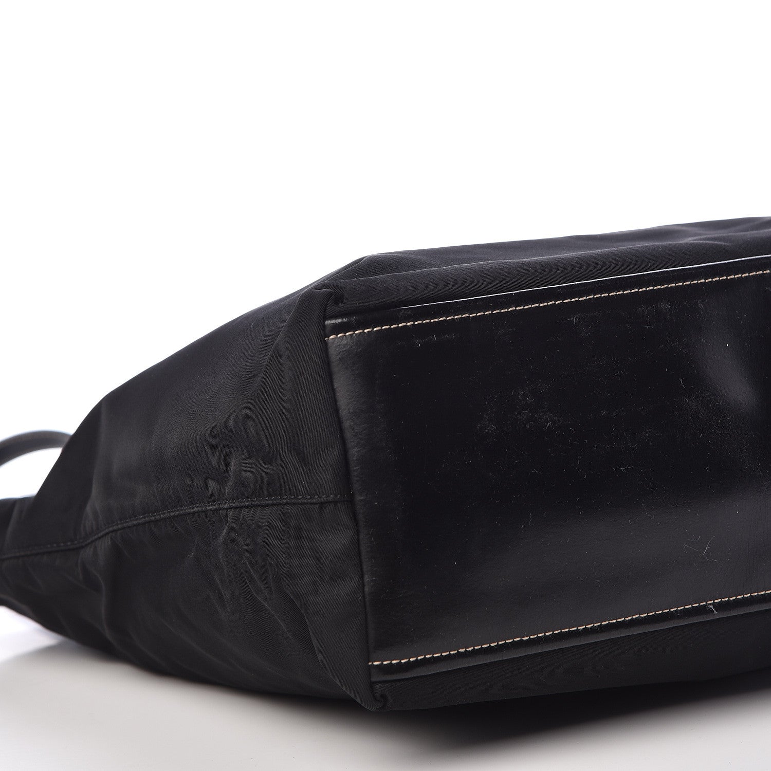 Prada Tessuto Nylon Soft Calf Tote Nero Black 7 of 11