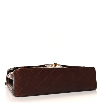 Chanel Lambskin Quilted Medium Double Flap Dark Brown 4 of 13