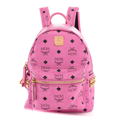 MCM Visetos Side Stud Mini Stark Backpack Pink 1 of 9