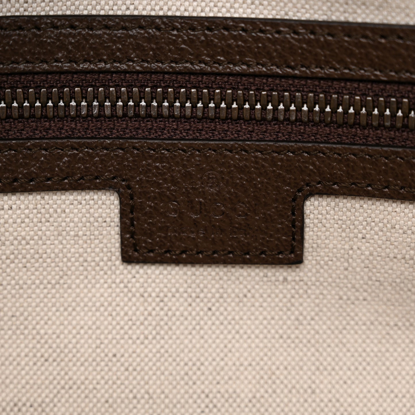 GG Supreme Monogram Textured Dollar Calfskin Web Medium Savoy Bowling Bag Beige Ebony New Acero