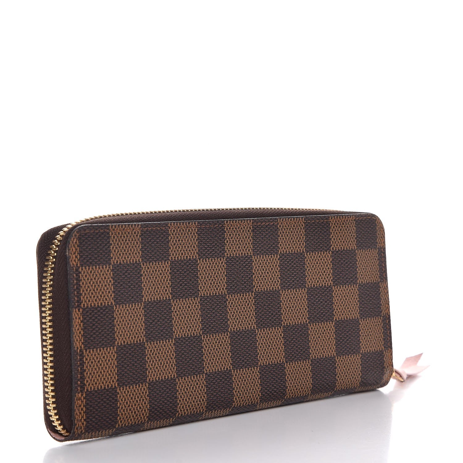 Louis Vuitton Damier Ebene Clemence Wallet Rose Ballerine 3 of 7