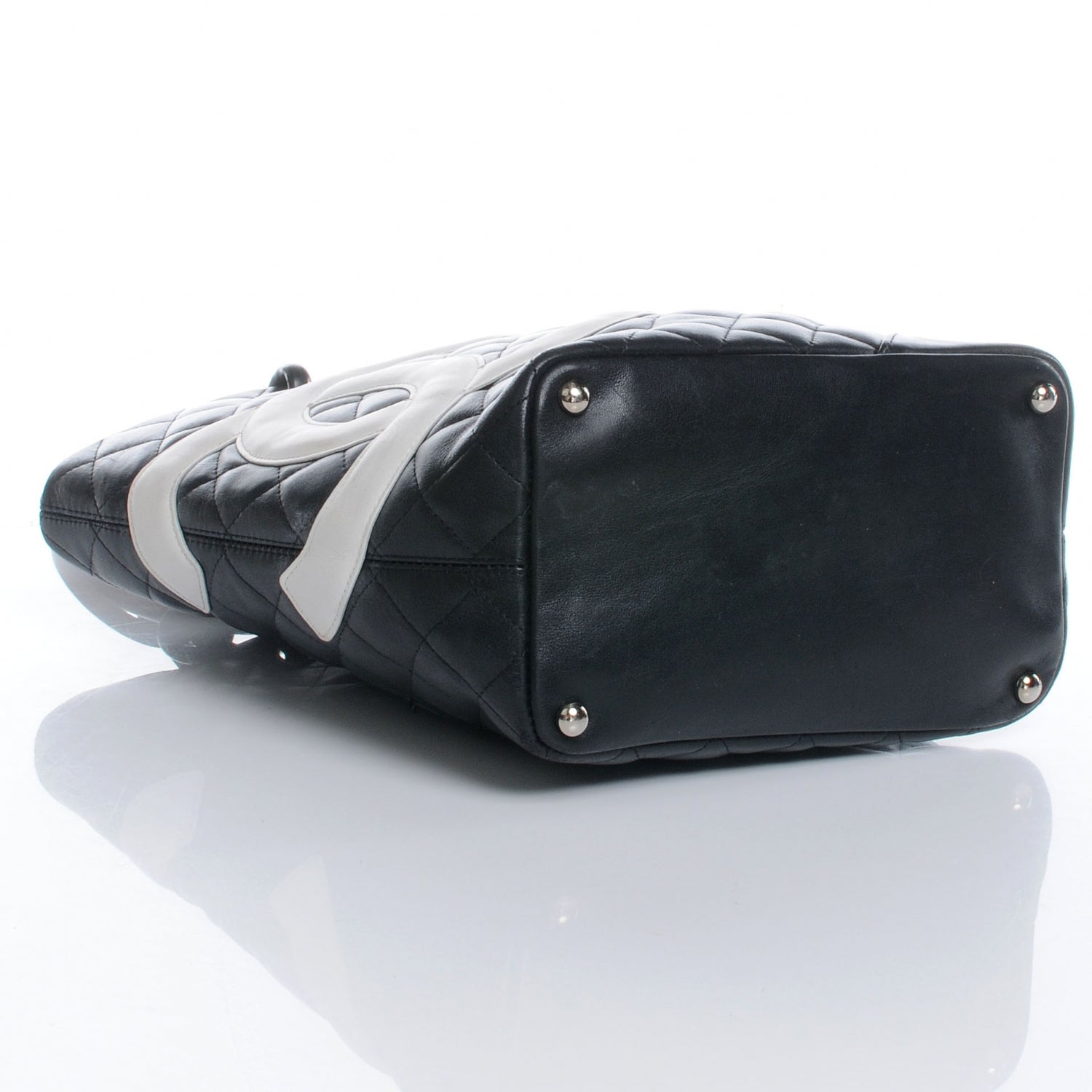 Chanel Calfskin Quilted Medium Cambon Black White 5 of 8