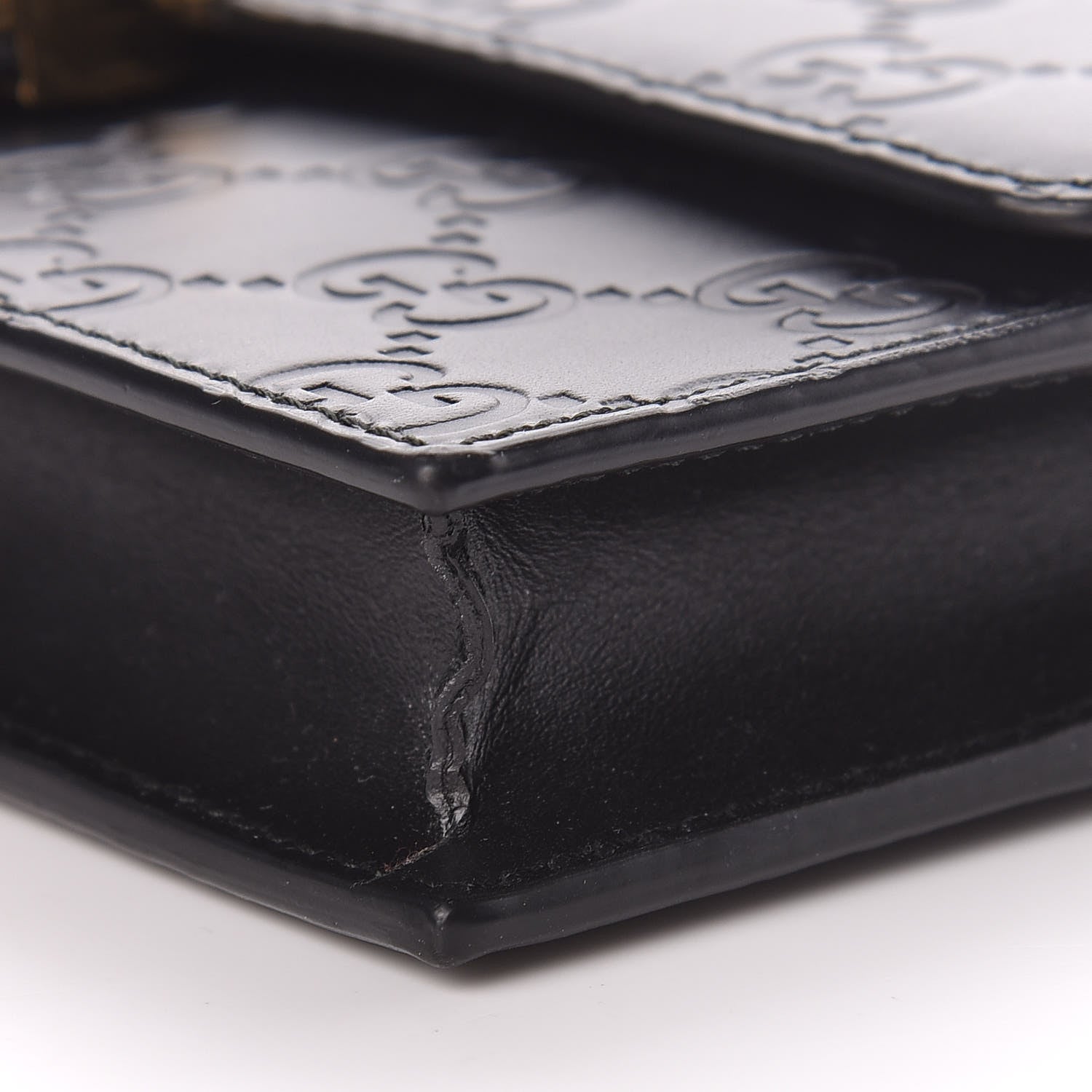 Gucci Guccissima Icon Chain Wallet Black 10 of 13