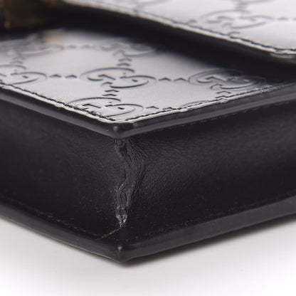 Gucci Guccissima Icon Chain Wallet Black 10 of 13