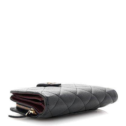 Chanel Caviar Quilted CC French Wallet Black 4 of 8