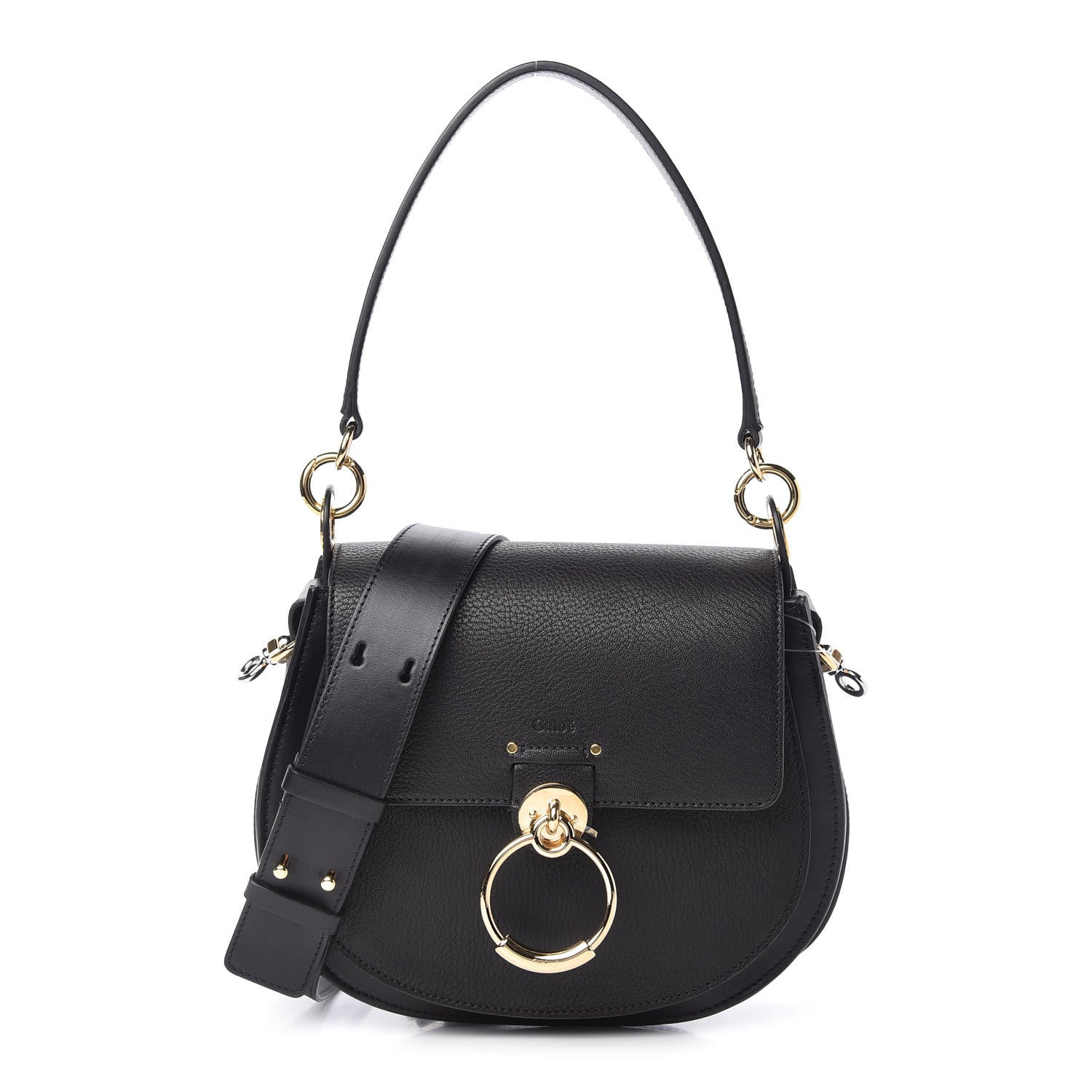 Chloe Grained Calfskin Large Tess Bag Black 1 of 10