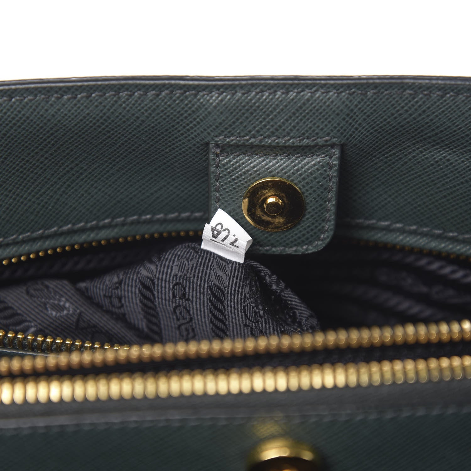 Prada Saffiano Lux Small Tote Smeraldo 6 of 9