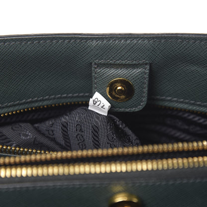 Prada Saffiano Lux Small Tote Smeraldo 6 of 9