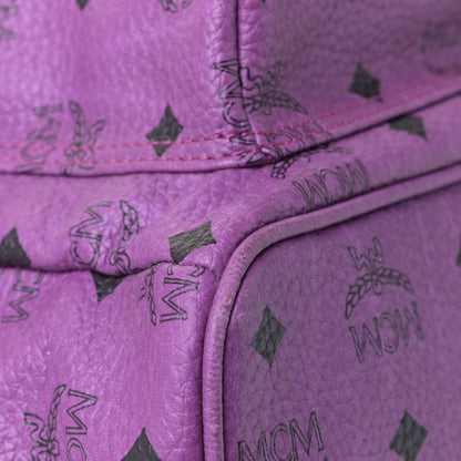 MCM Visetos Medium Sprinkle Stud Stark Backpack Purple 10 of 16