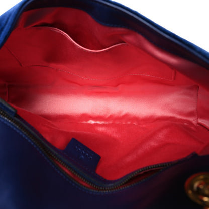 Gucci Velvet Matelasse Medium GG Marmont Shoulder Bag Cobalt Blue 5 of 11