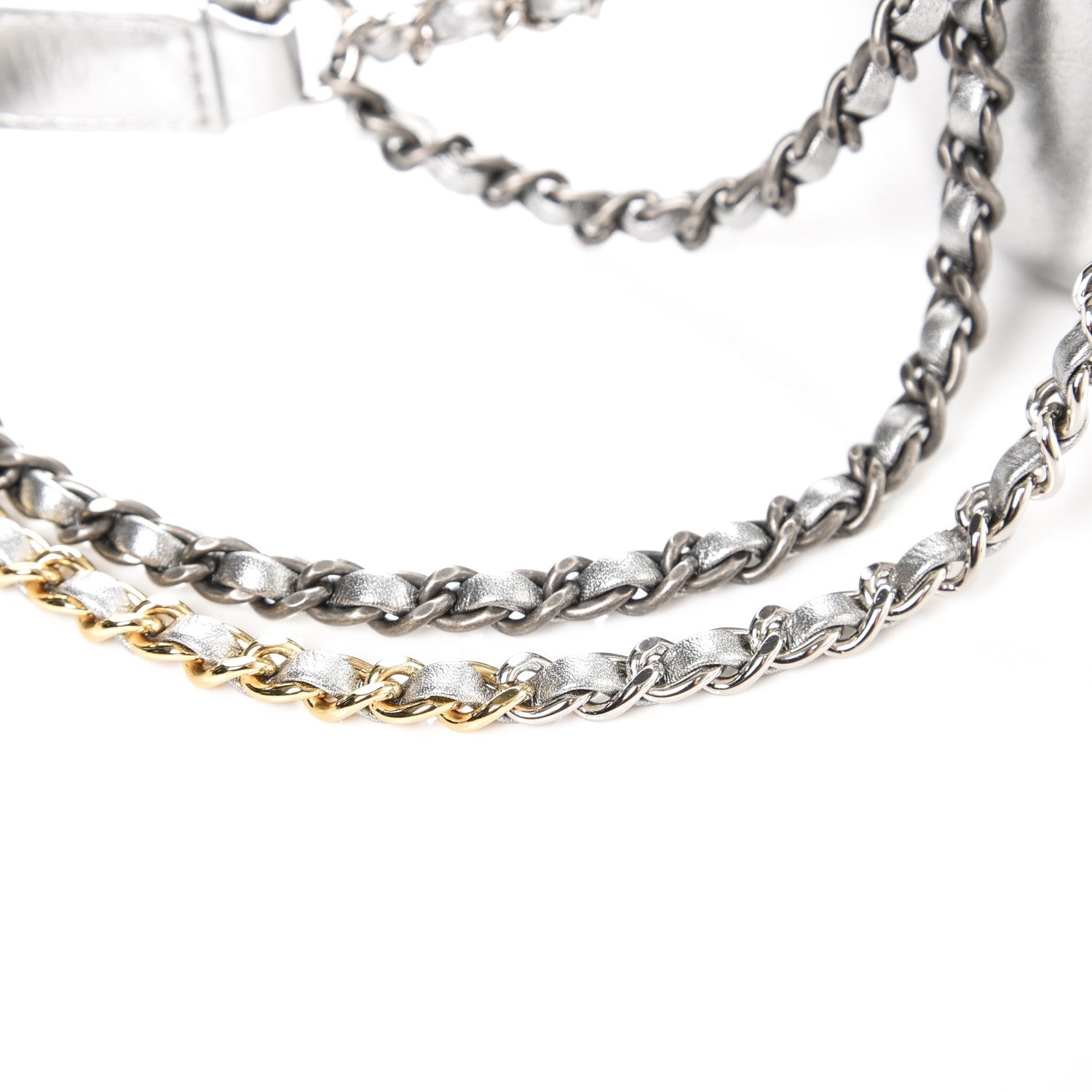 Chanel Metallic Aged Calfskin Quilted Small Gabrielle Hobo Silver 9 of 9