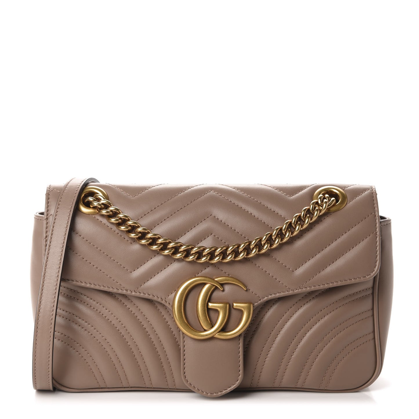 Calfskin Matelasse Small GG Marmont Shoulder Bag Porcelain Rose