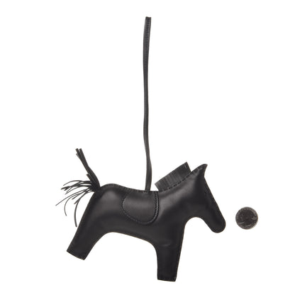 Hermes Milo Lambskin Grigri Rodeo Horse Bag Charm GM So Black 2 of 4
