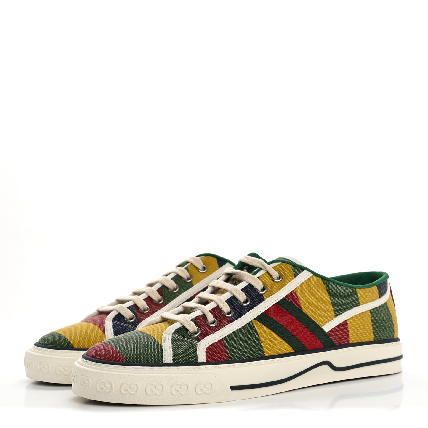 Canvas Web Marley Stripe Mens 1977 Tennis Sneakers 8 Multicolor Mystic White