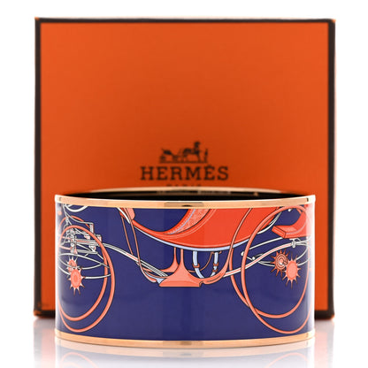 Hermes Enamel Printed Voiture A Transformation Extra Wide Bracelet 70 6 of 6