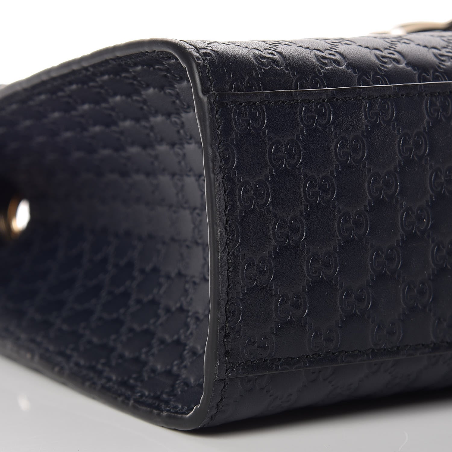 Gucci Soft Microguccissima Medium Emily Chain Shoulder Bag Blue 8 of 9